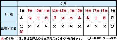 夏季休業日画像